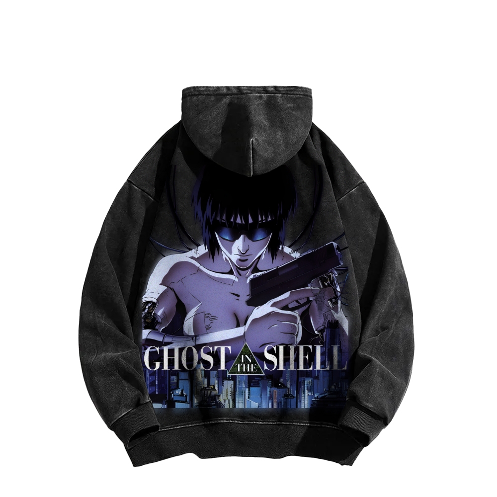 Ghost in the Shell Casual Washed Hoodie 2508002160