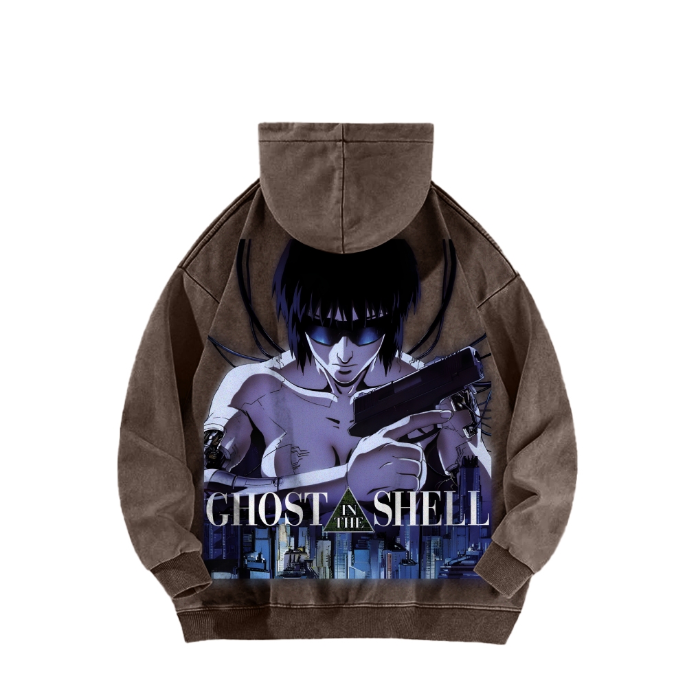 Ghost in the Shell Casual Washed Hoodie 2508002160