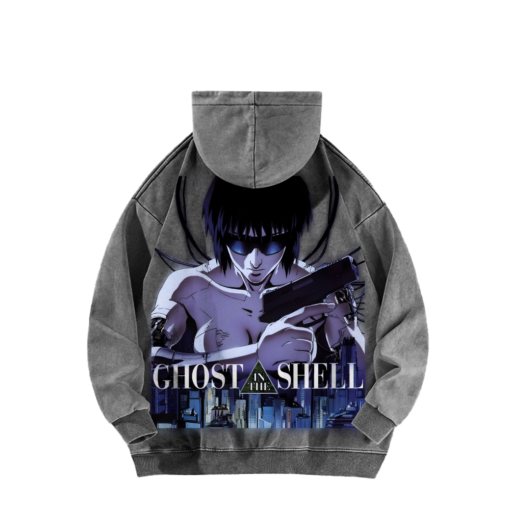 Ghost in the Shell Casual Washed Hoodie 2508002160