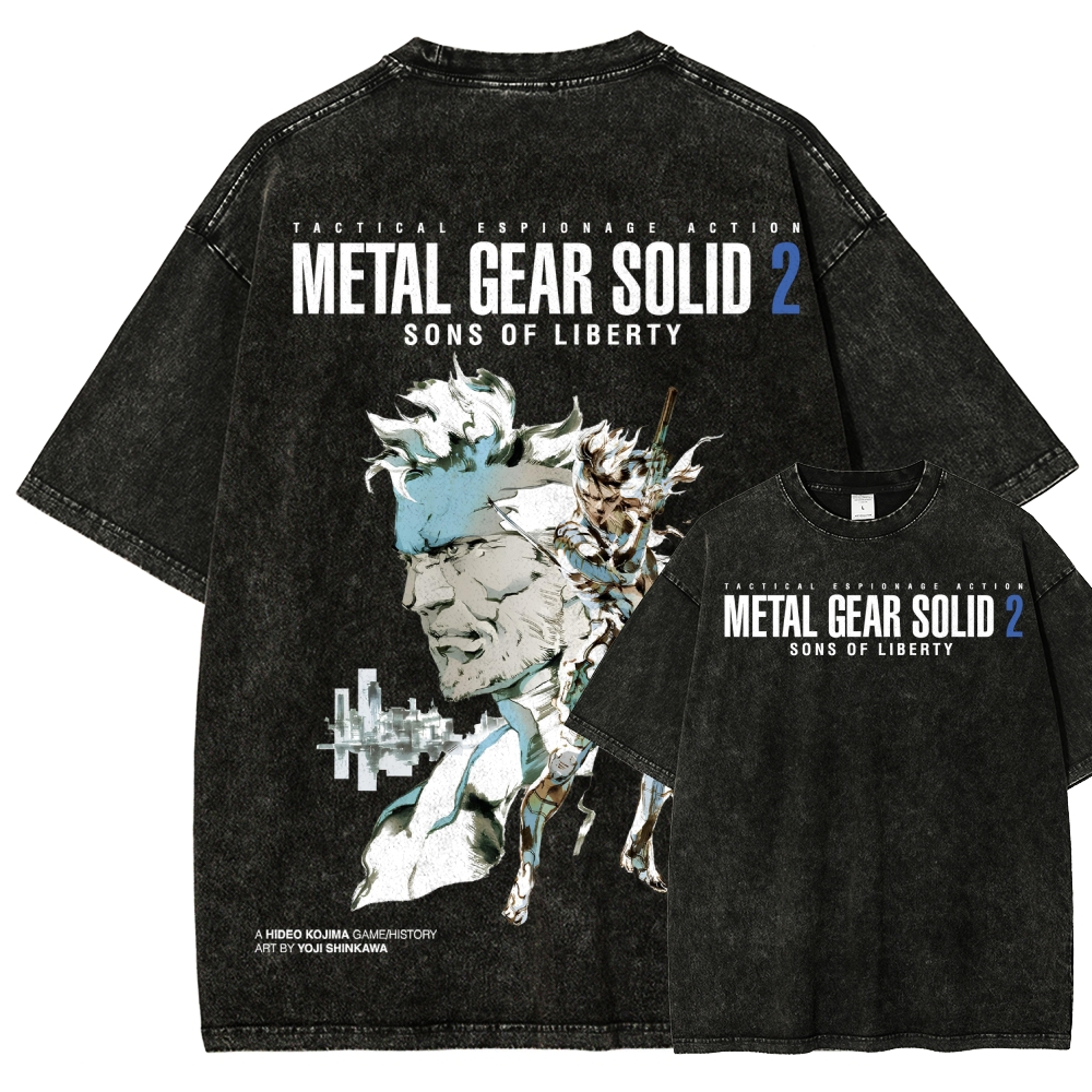 Metal Gear Solid Unisex Fit Washed T-Shirt 2508004208