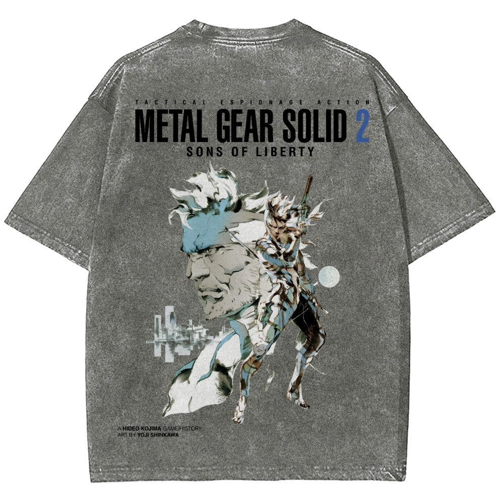 Metal Gear Solid Unisex Fit Washed T-Shirt 2508004208