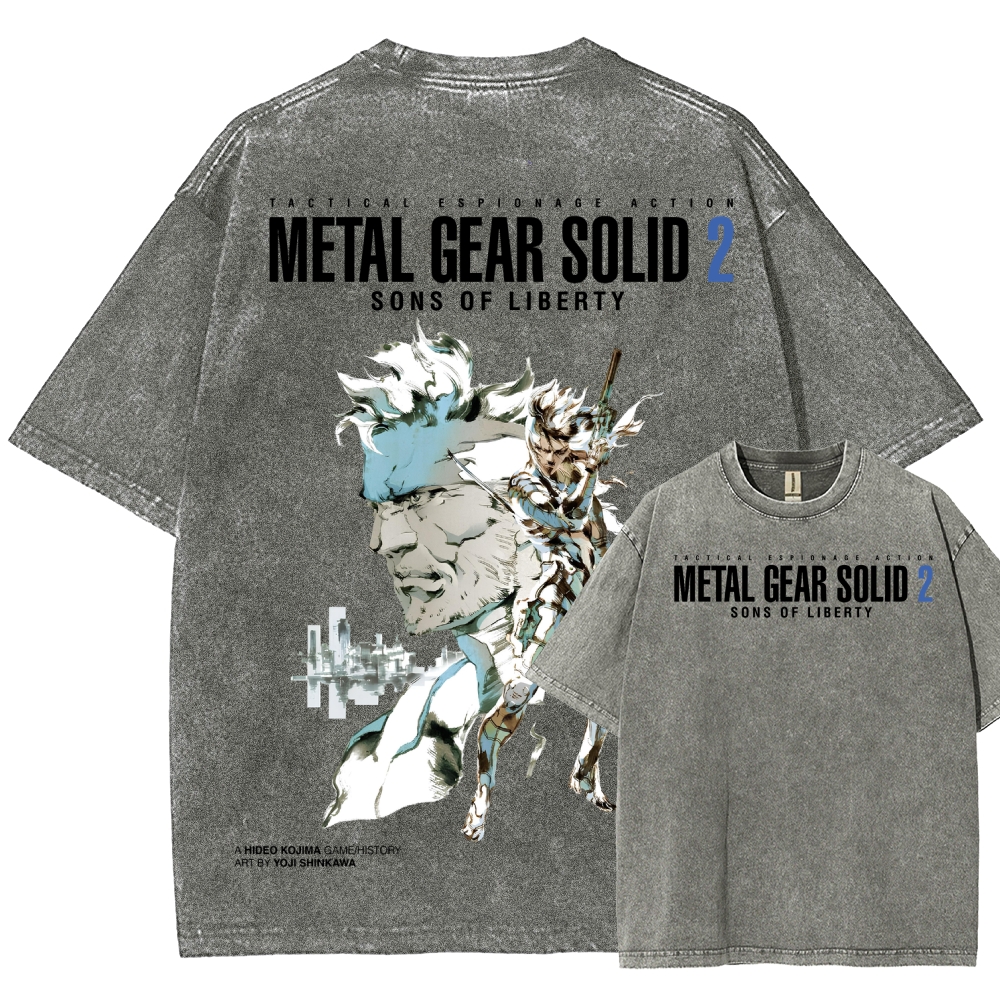 Metal Gear Solid Unisex Fit Washed T-Shirt 2508004208