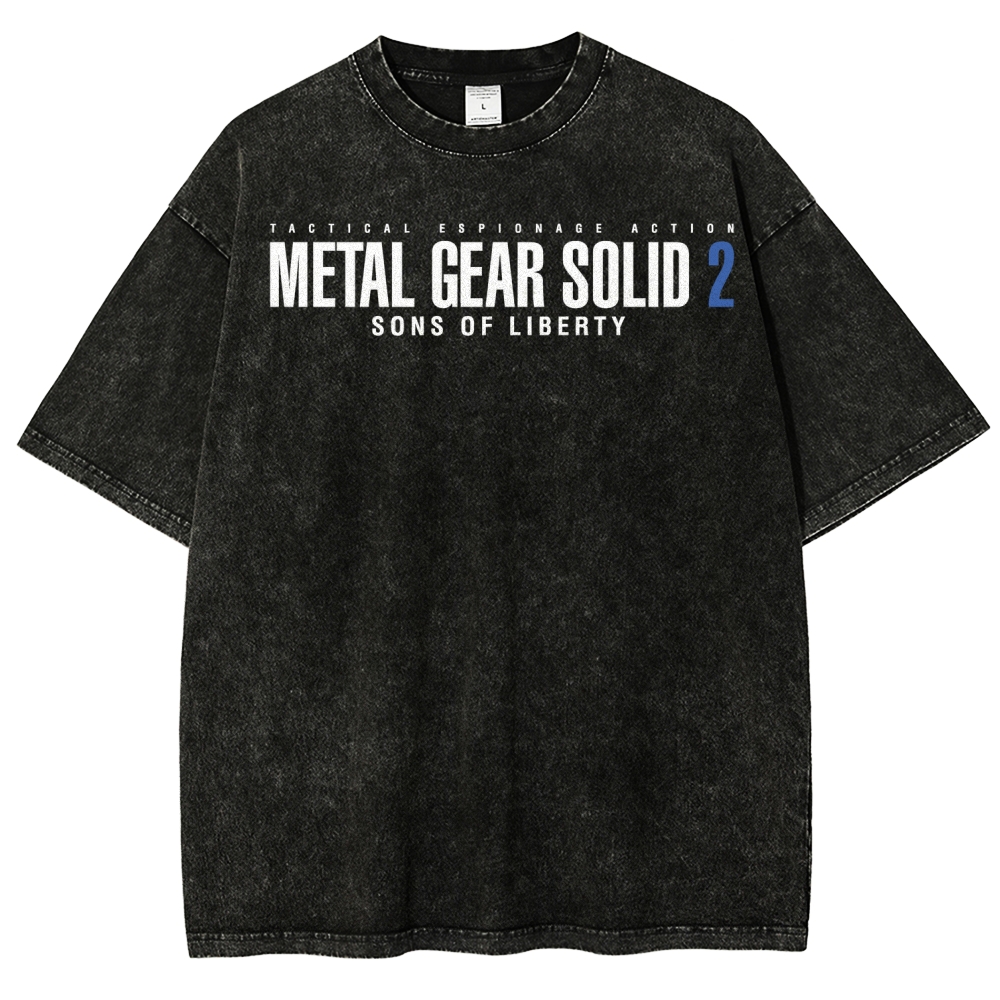 Metal Gear Solid Unisex Fit Washed T-Shirt 2508004208