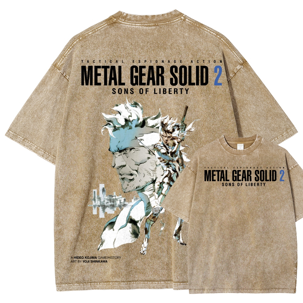 Metal Gear Solid Unisex Fit Washed T-Shirt 2508004208