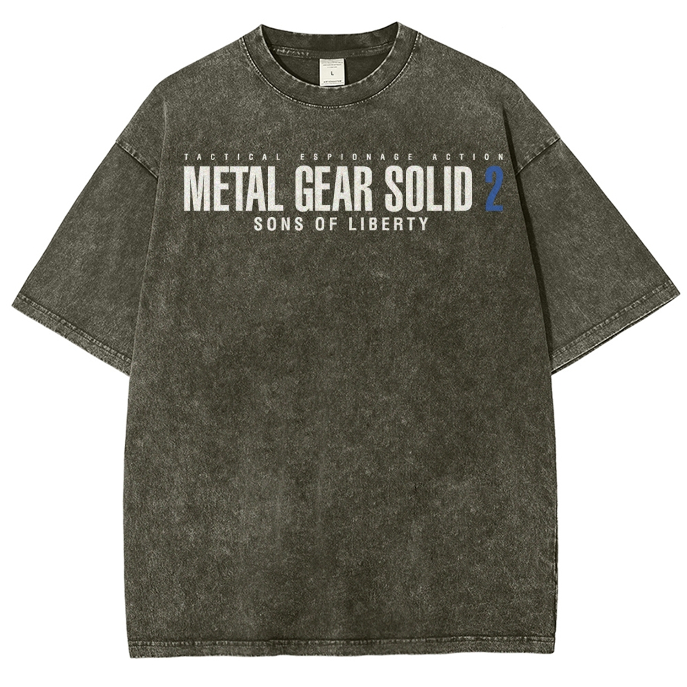 Metal Gear Solid Unisex Fit Washed T-Shirt 2508004208