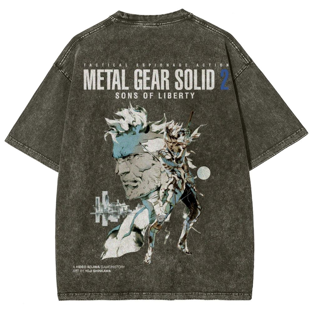 Metal Gear Solid Unisex Fit Washed T-Shirt 2508004208