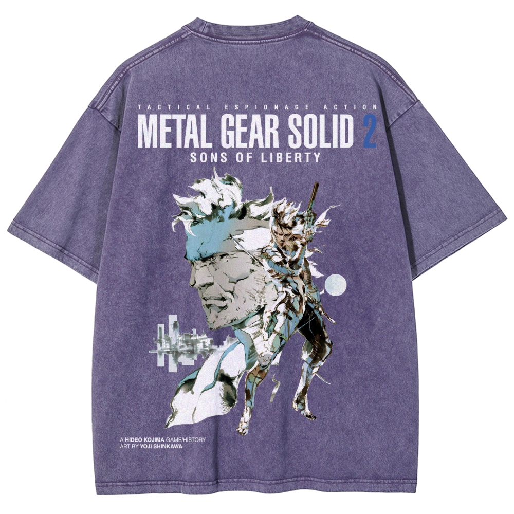 Metal Gear Solid Unisex Fit Washed T-Shirt 2508004208