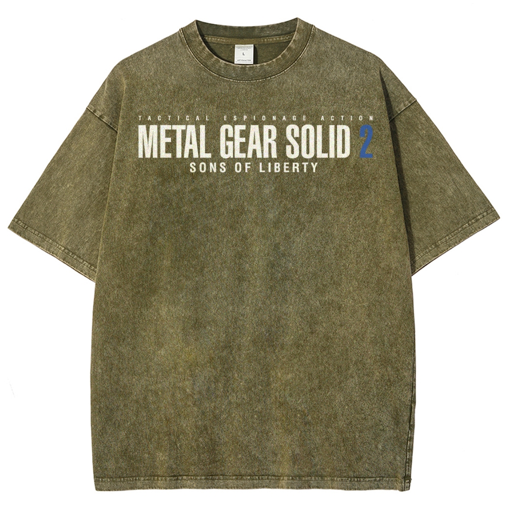 Metal Gear Solid Unisex Fit Washed T-Shirt 2508004208