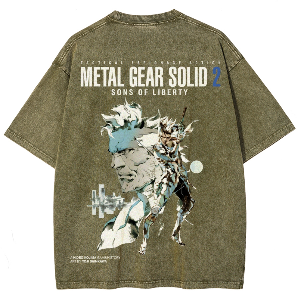 Metal Gear Solid Unisex Fit Washed T-Shirt 2508004208