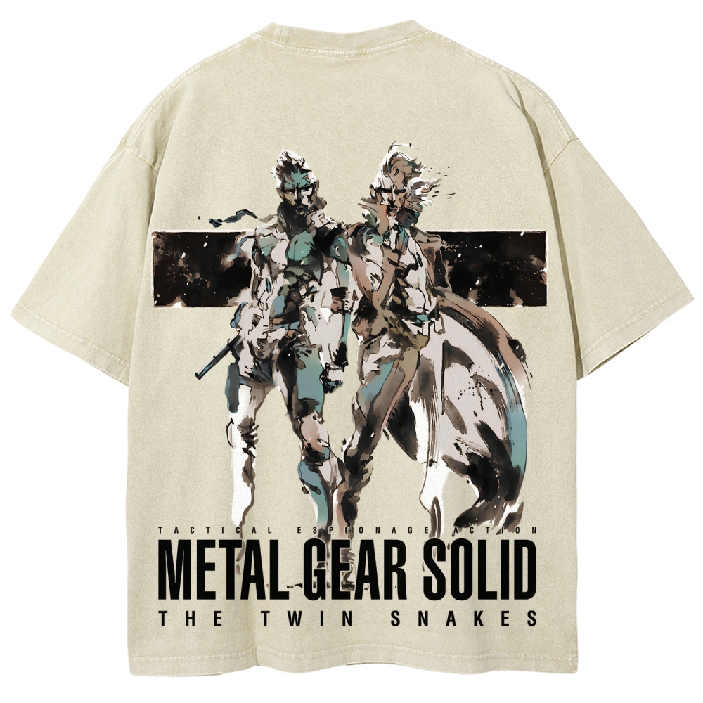 Metal Gear Solid Unisex Fit Washed T-Shirt 2508004217