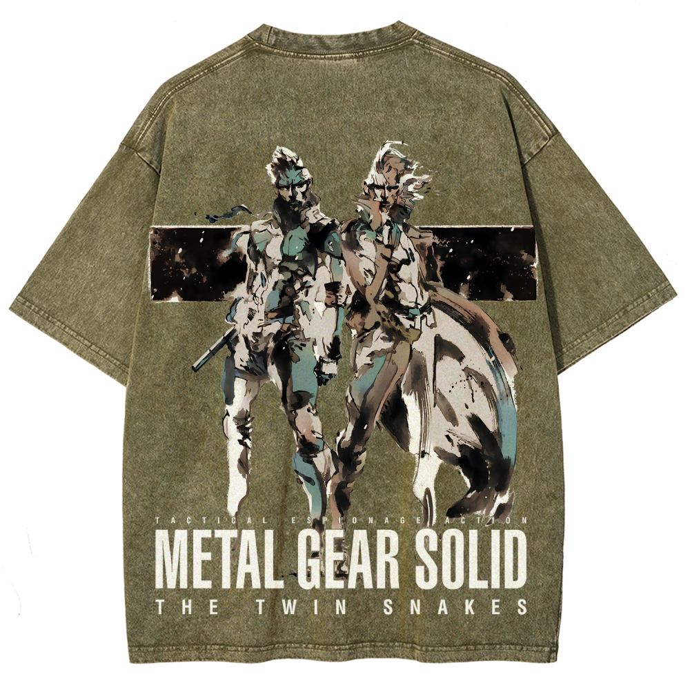 Metal Gear Solid Unisex Fit Washed T-Shirt 2508004217