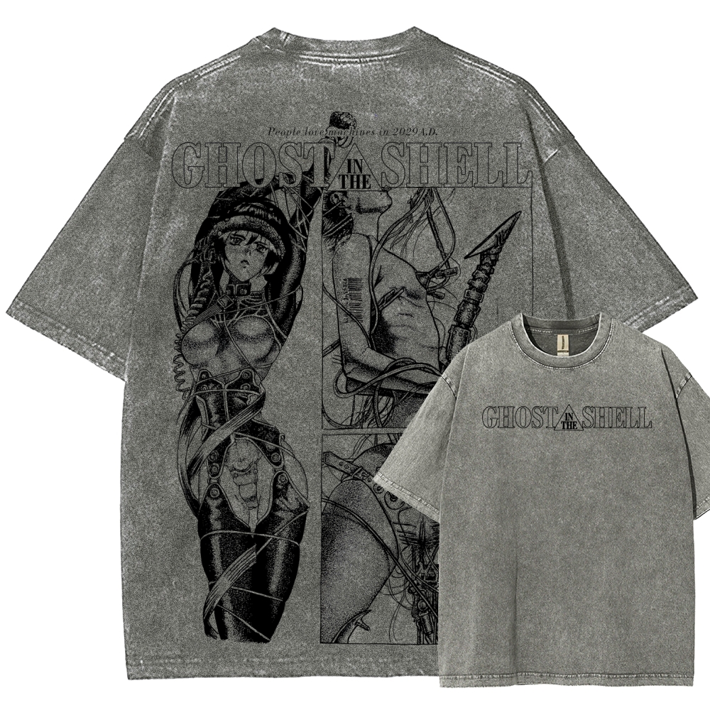 Ghost in the Shell Unisex Fit Washed T-Shirt 2508004406