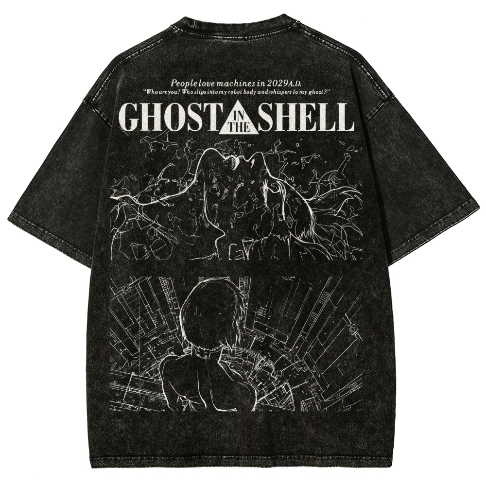 Ghost in the Shell Unisex Fit Washed T-Shirt 2508004506