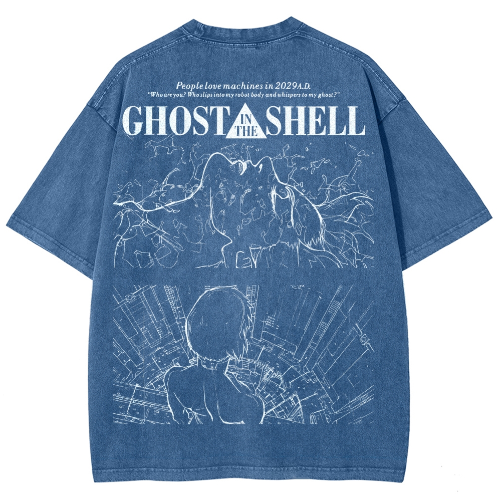 Ghost in the Shell Unisex Fit Washed T-Shirt 2508004506