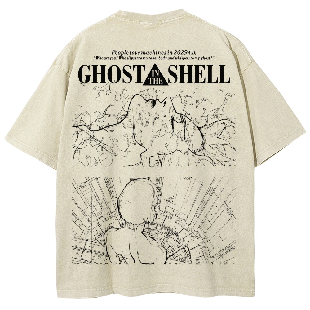 Ghost in the Shell Unisex Fit Washed T-Shirt 2508004506