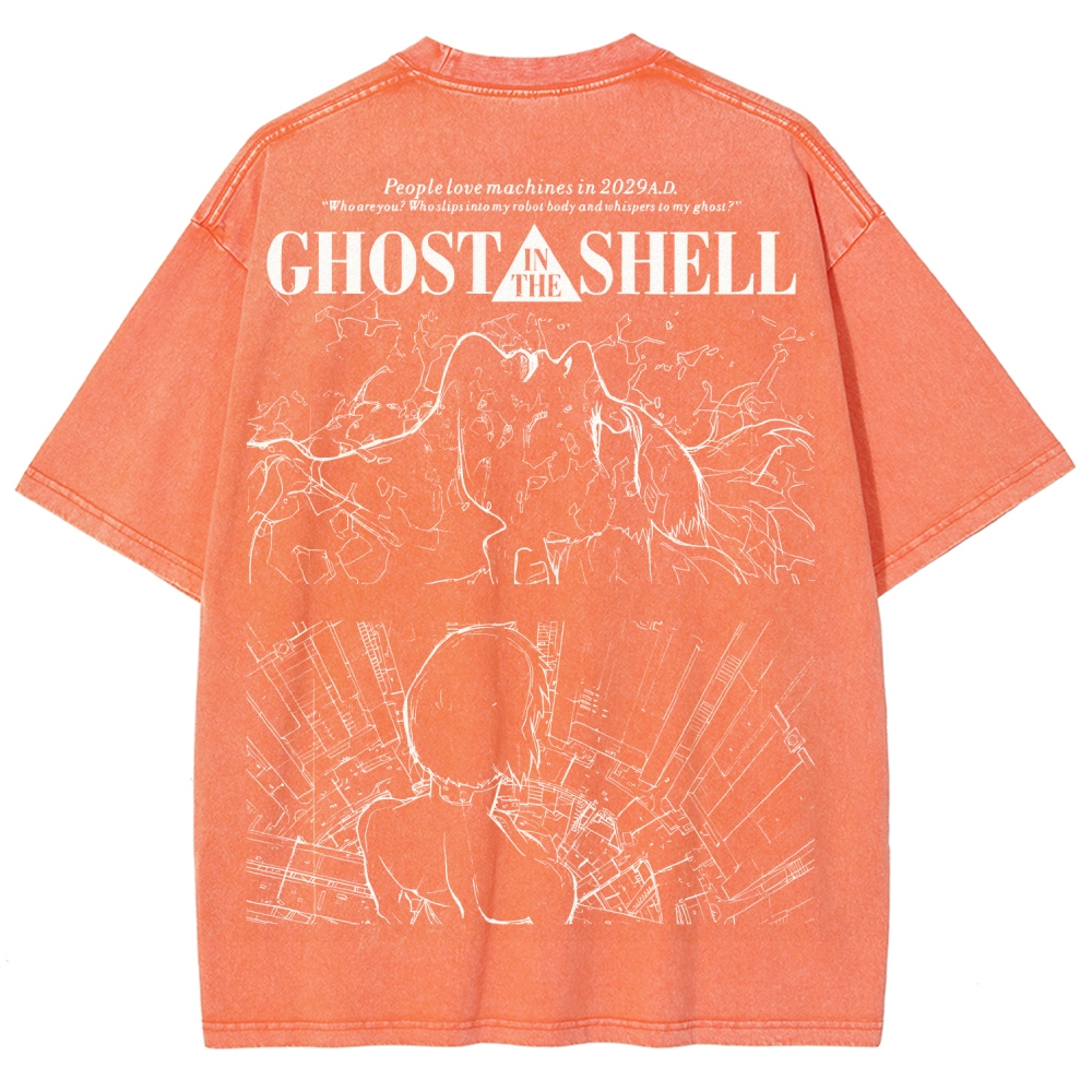Ghost in the Shell Unisex Fit Washed T-Shirt 2508004506