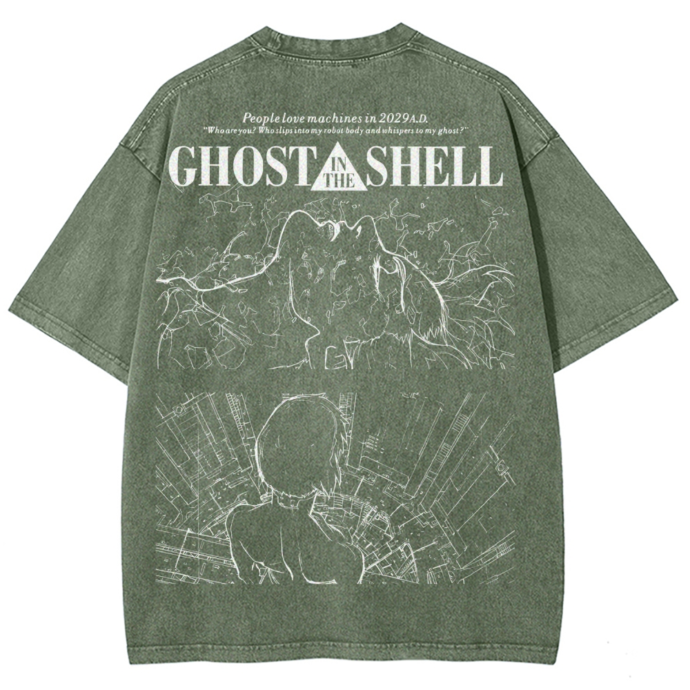 Ghost in the Shell Unisex Fit Washed T-Shirt 2508004506