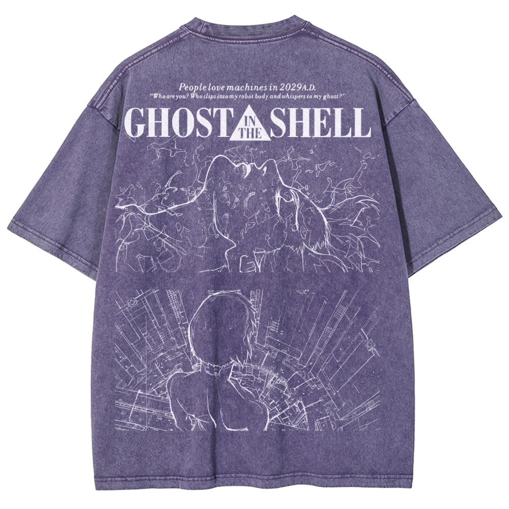 Ghost in the Shell Unisex Fit Washed T-Shirt 2508004506
