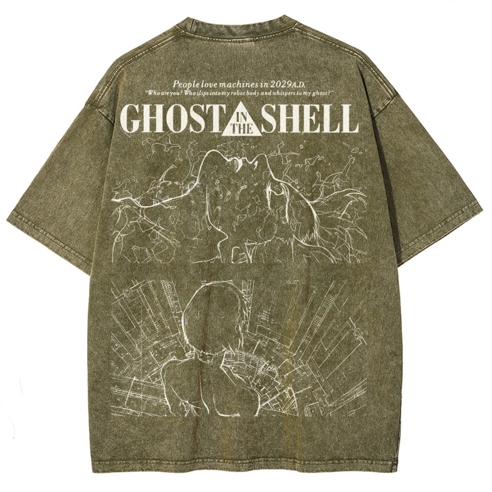 Ghost in the Shell Unisex Fit Washed T-Shirt 2508004506