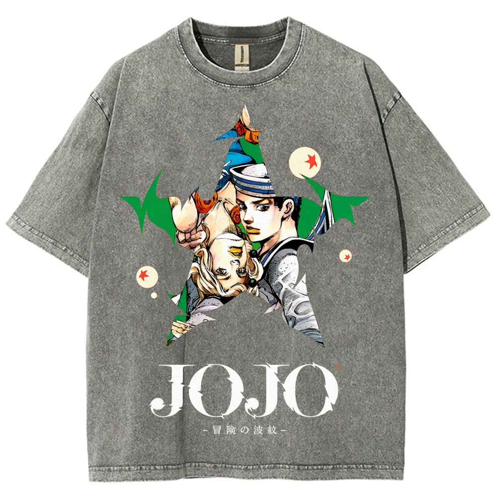 Jojo's Bizarre Adventure Unisex Fit Washed T-Shirt 2508004827