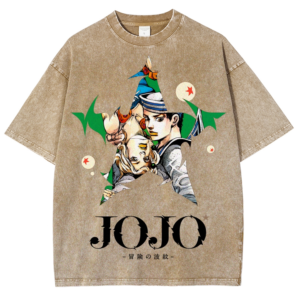 Jojo's Bizarre Adventure Unisex Fit Washed T-Shirt 2508004827