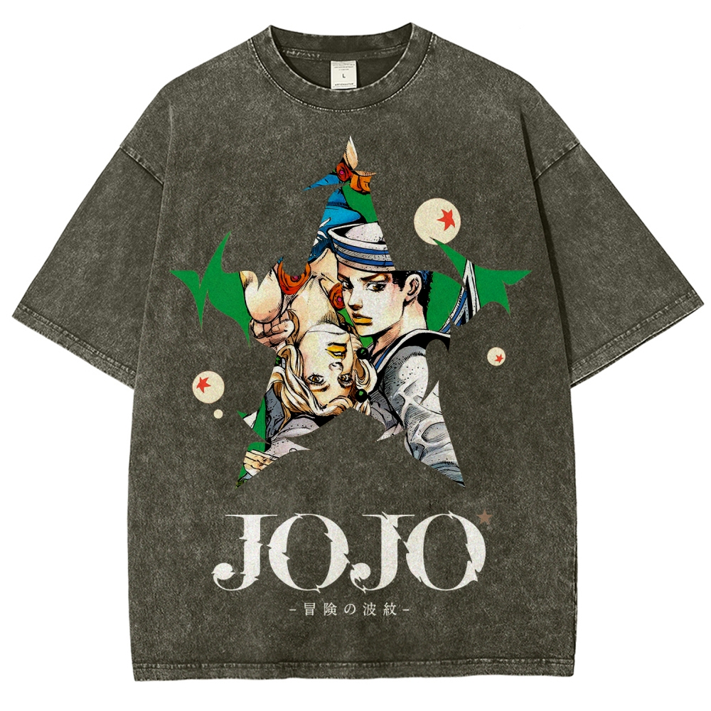 Jojo's Bizarre Adventure Unisex Fit Washed T-Shirt 2508004827