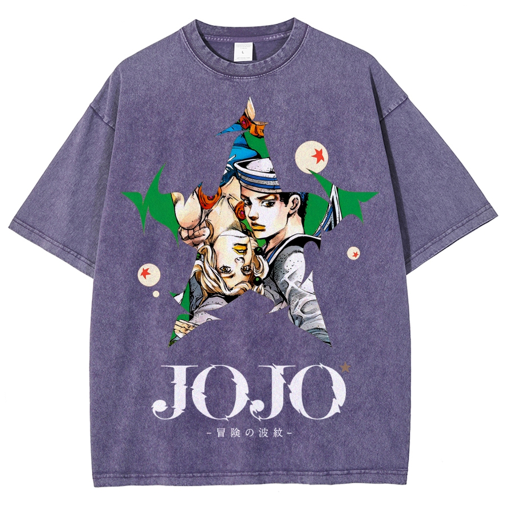 Jojo's Bizarre Adventure Unisex Fit Washed T-Shirt 2508004827