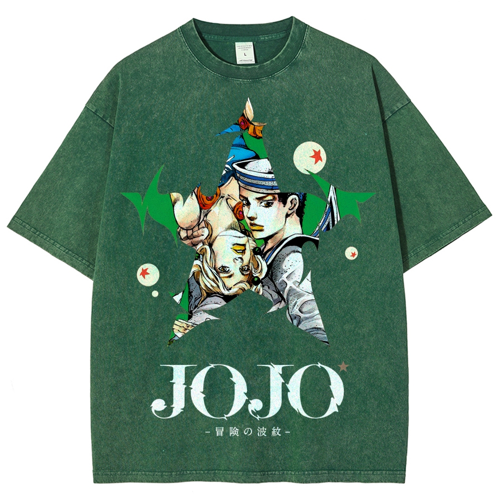 Jojo's Bizarre Adventure Unisex Fit Washed T-Shirt 2508004827