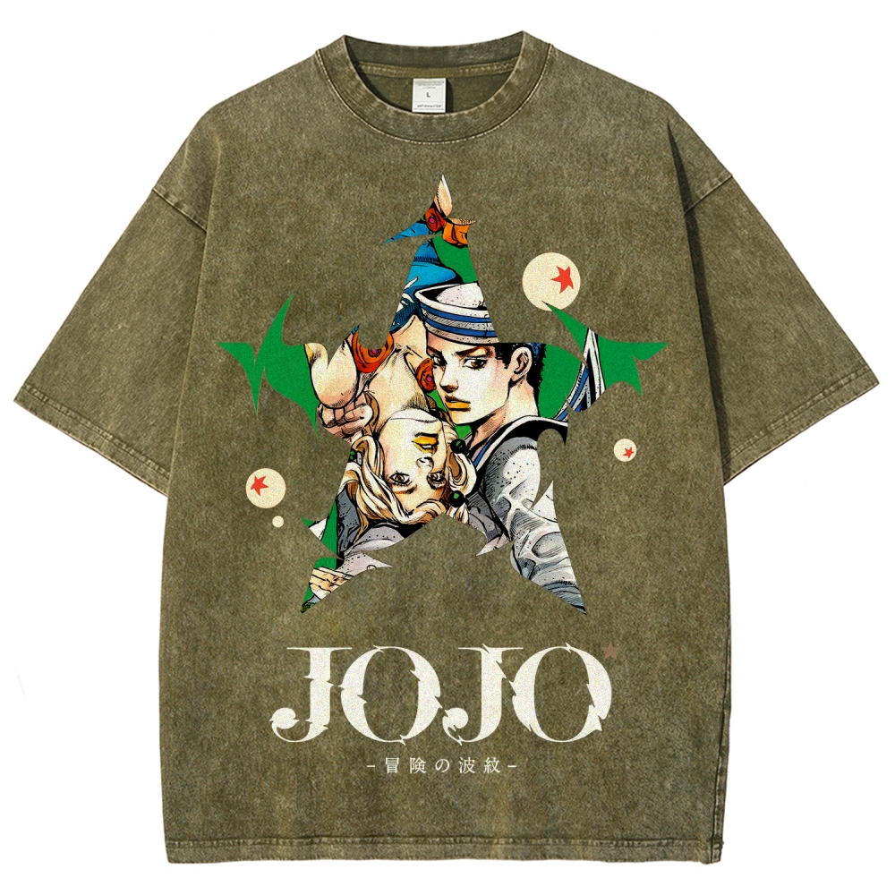 Jojo's Bizarre Adventure Unisex Fit Washed T-Shirt 2508004827