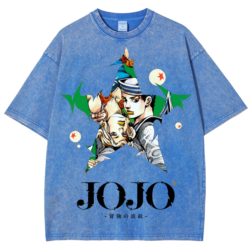 Jojo's Bizarre Adventure Unisex Fit Washed T-Shirt 2508004827