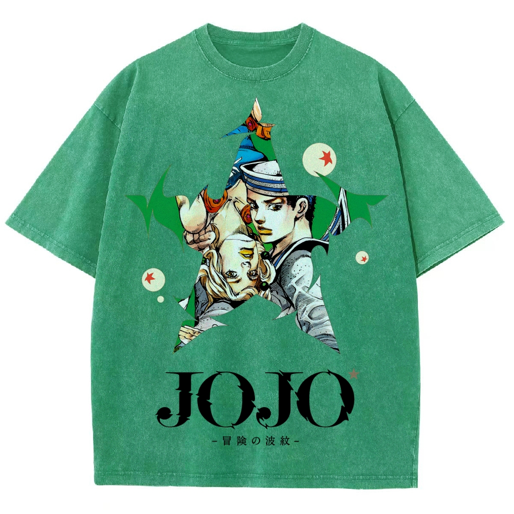 Jojo's Bizarre Adventure Unisex Fit Washed T-Shirt 2508004827