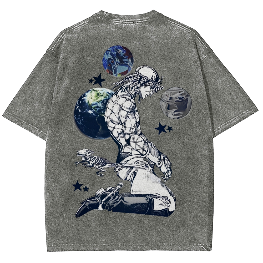JoJo's Bizarre Adventure SBR Diego Brando Unisex Fit Washed T-Shirt 2508007062