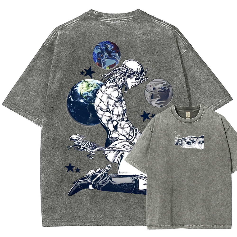 JoJo's Bizarre Adventure SBR Diego Brando Unisex Fit Washed T-Shirt 2508007062