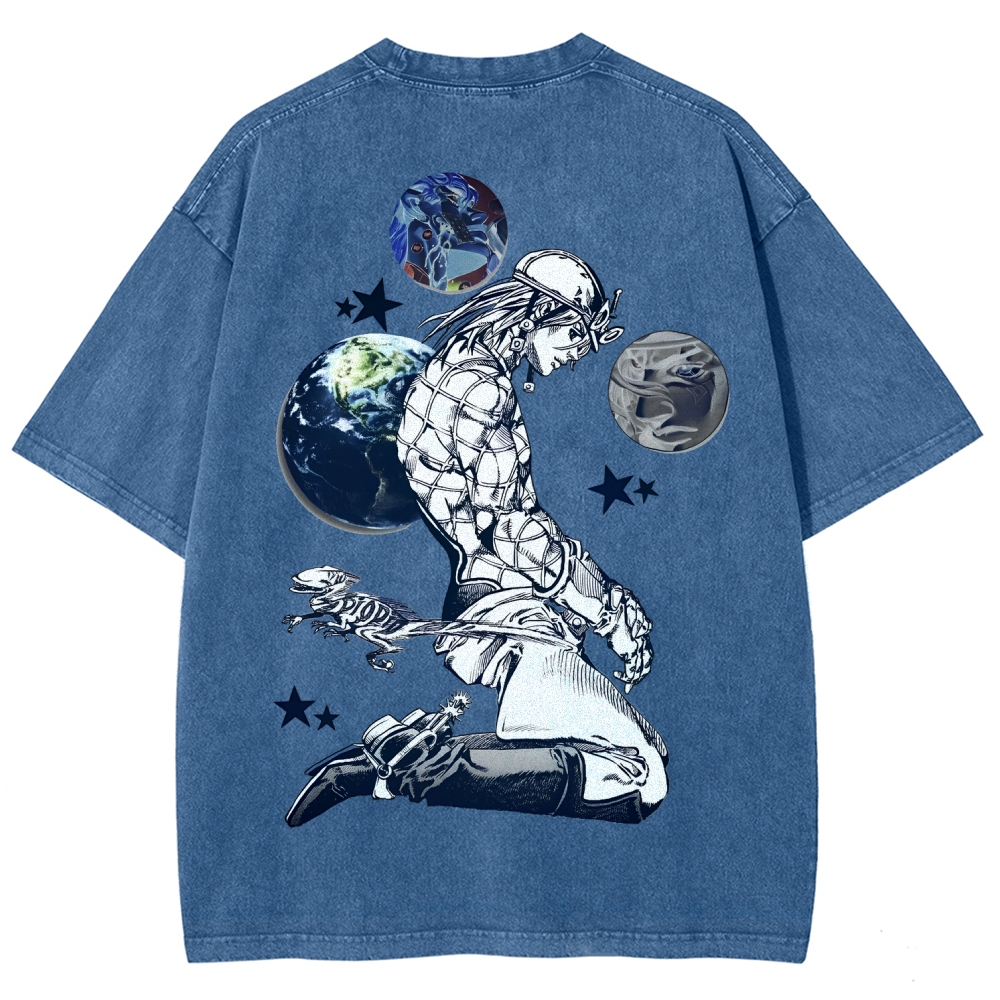 JoJo's Bizarre Adventure SBR Diego Brando Unisex Fit Washed T-Shirt 2508007062