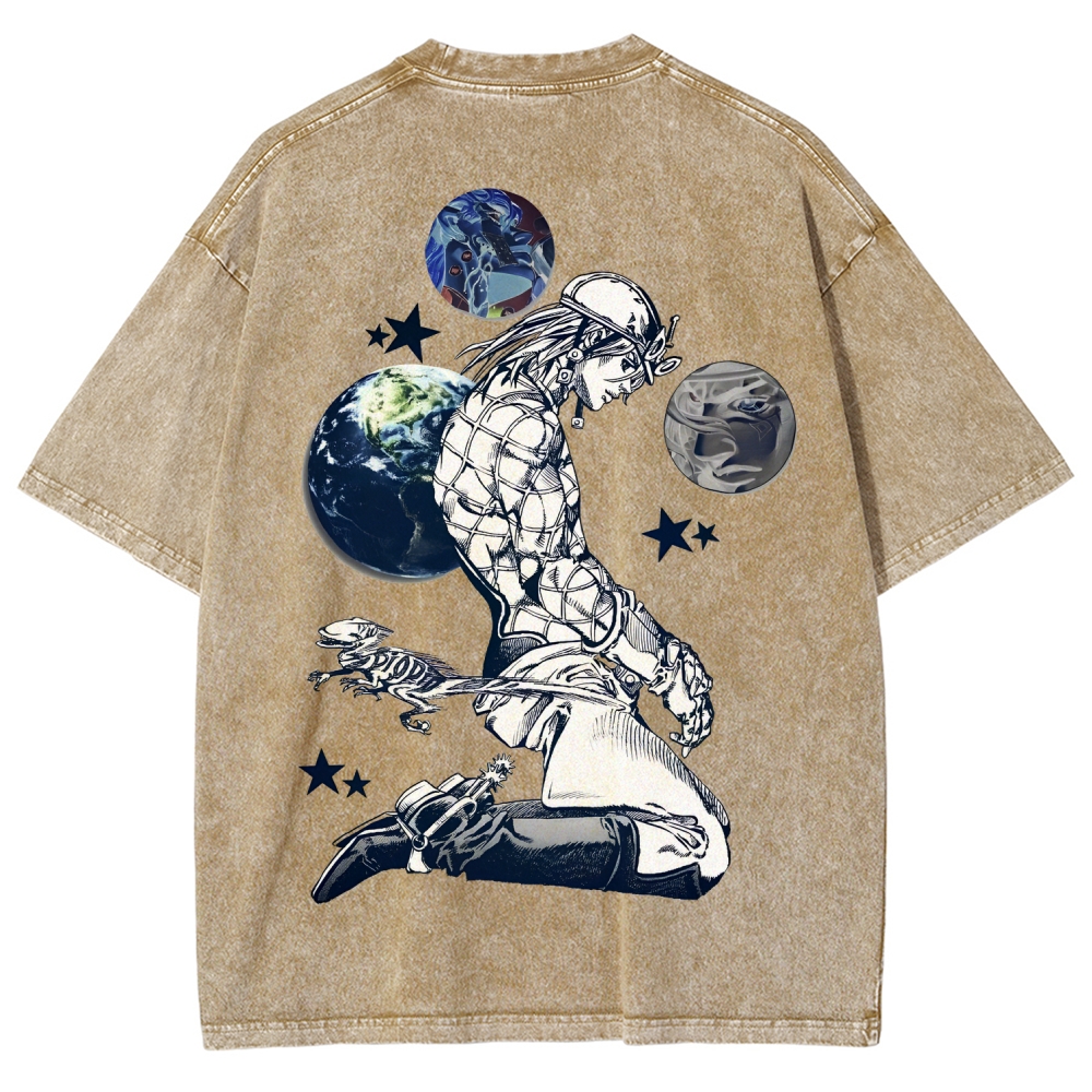 JoJo's Bizarre Adventure SBR Diego Brando Unisex Fit Washed T-Shirt 2508007062
