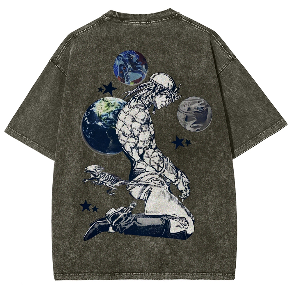 JoJo's Bizarre Adventure SBR Diego Brando Unisex Fit Washed T-Shirt 2508007062