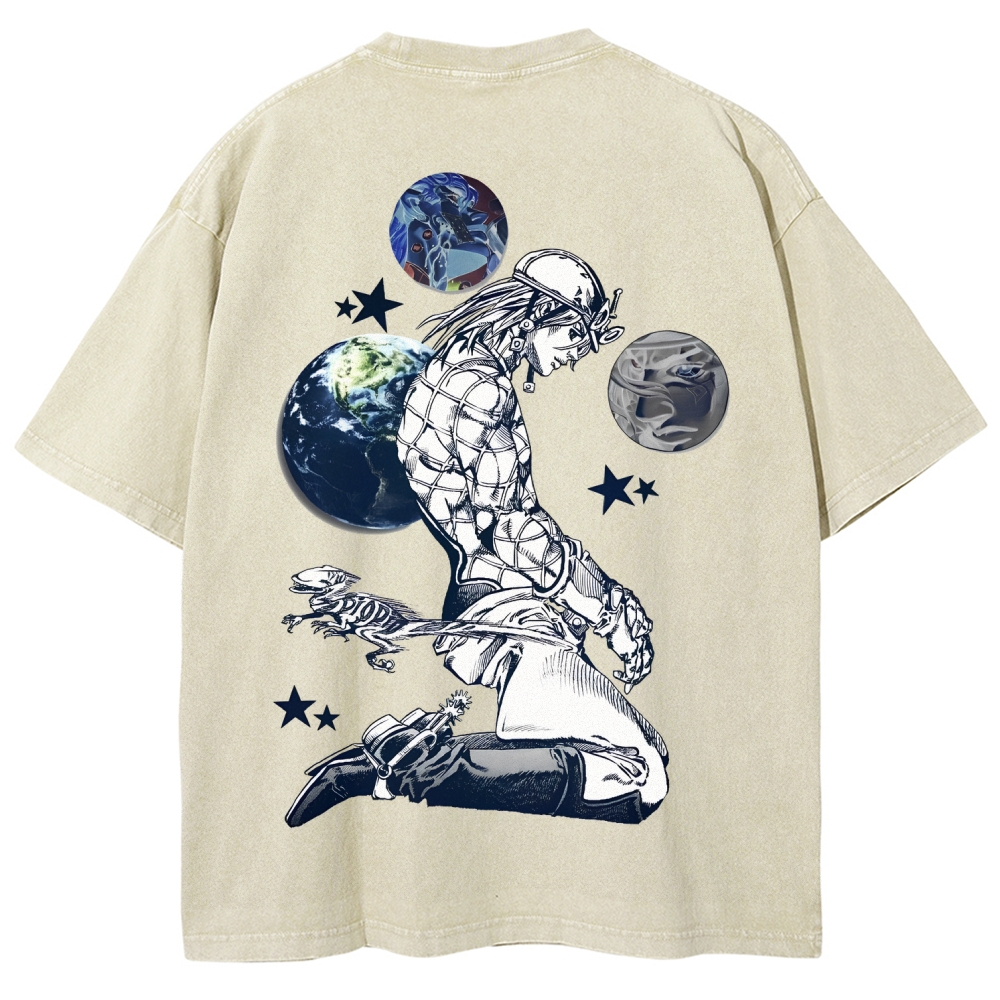 JoJo's Bizarre Adventure SBR Diego Brando Unisex Fit Washed T-Shirt 2508007062