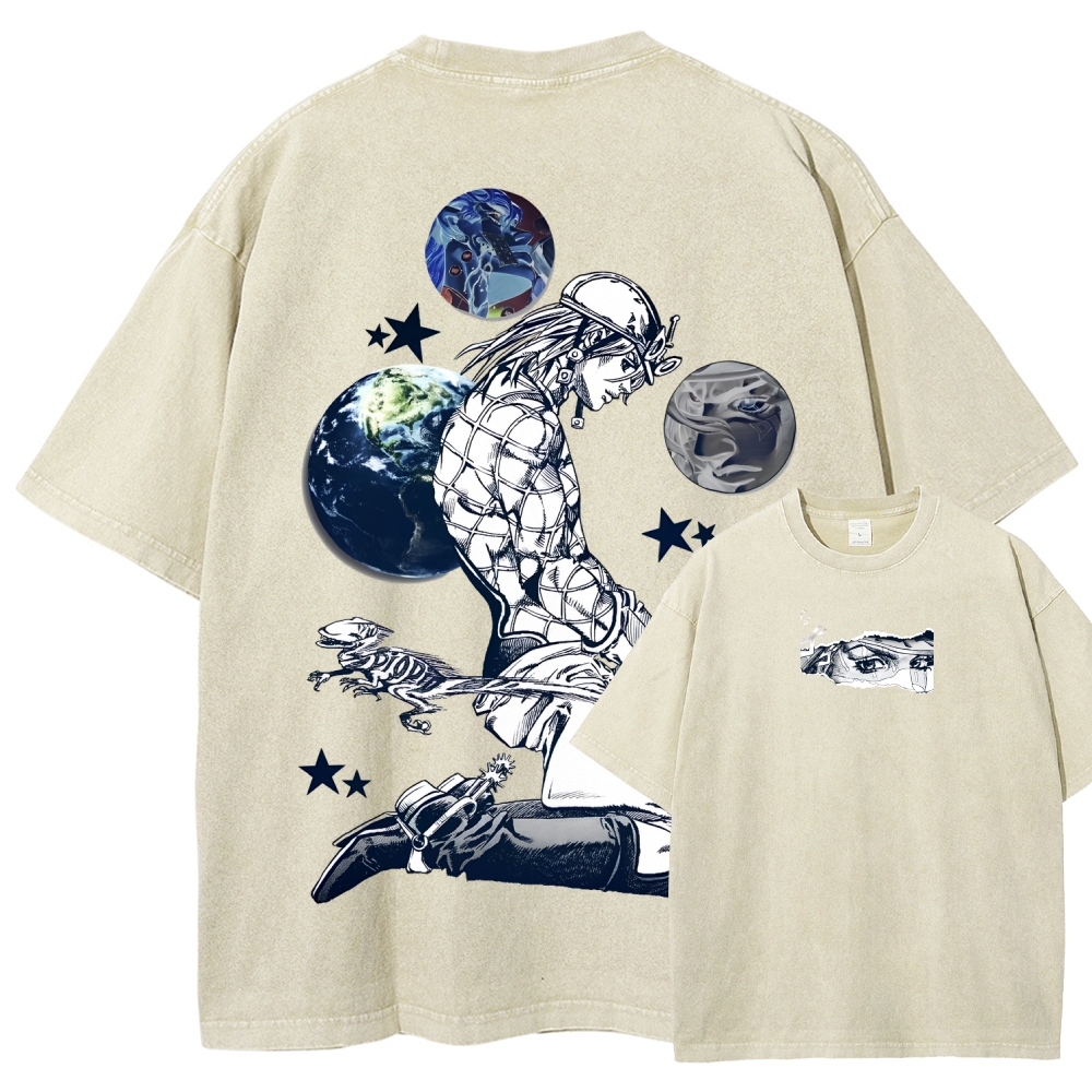 JoJo's Bizarre Adventure SBR Diego Brando Unisex Fit Washed T-Shirt 2508007062
