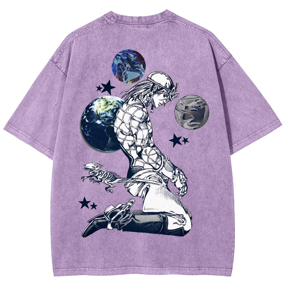 JoJo's Bizarre Adventure SBR Diego Brando Unisex Fit Washed T-Shirt 2508007062