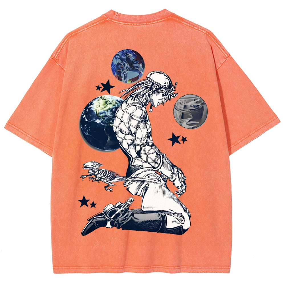 JoJo's Bizarre Adventure SBR Diego Brando Unisex Fit Washed T-Shirt 2508007062