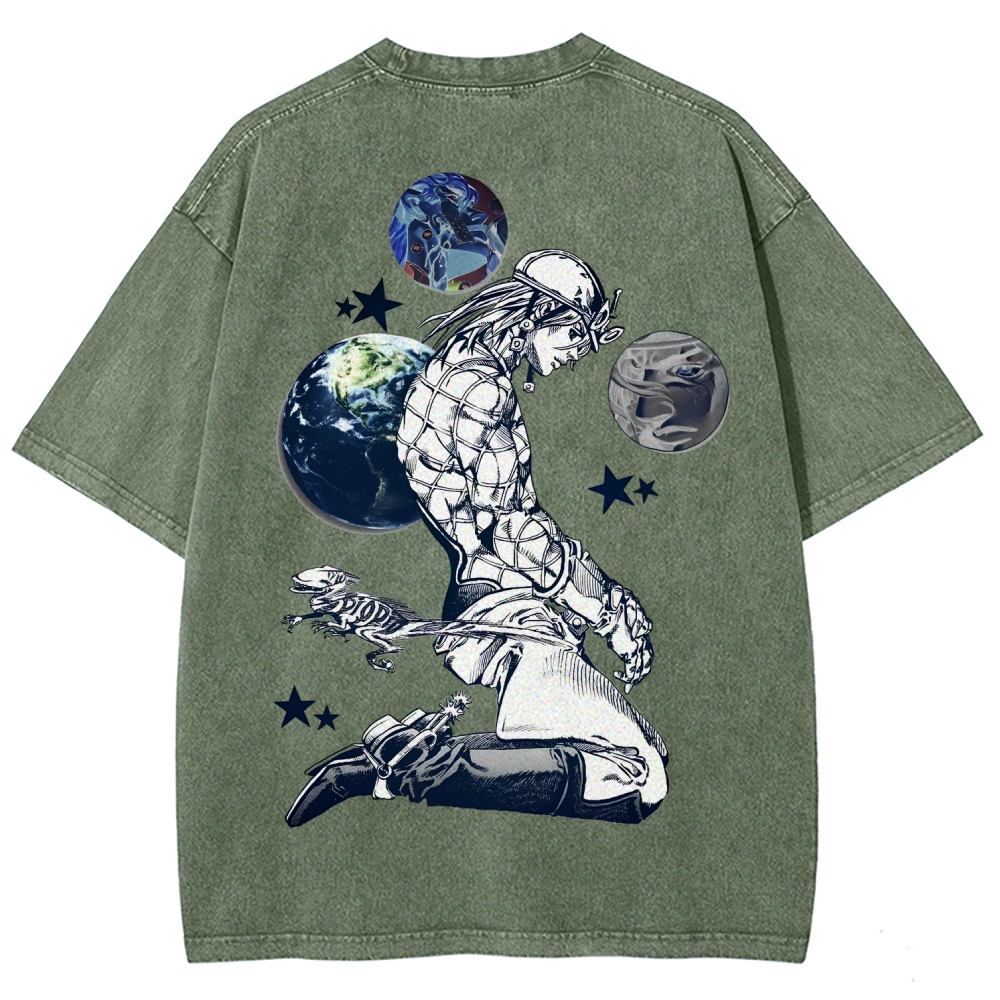JoJo's Bizarre Adventure SBR Diego Brando Unisex Fit Washed T-Shirt 2508007062
