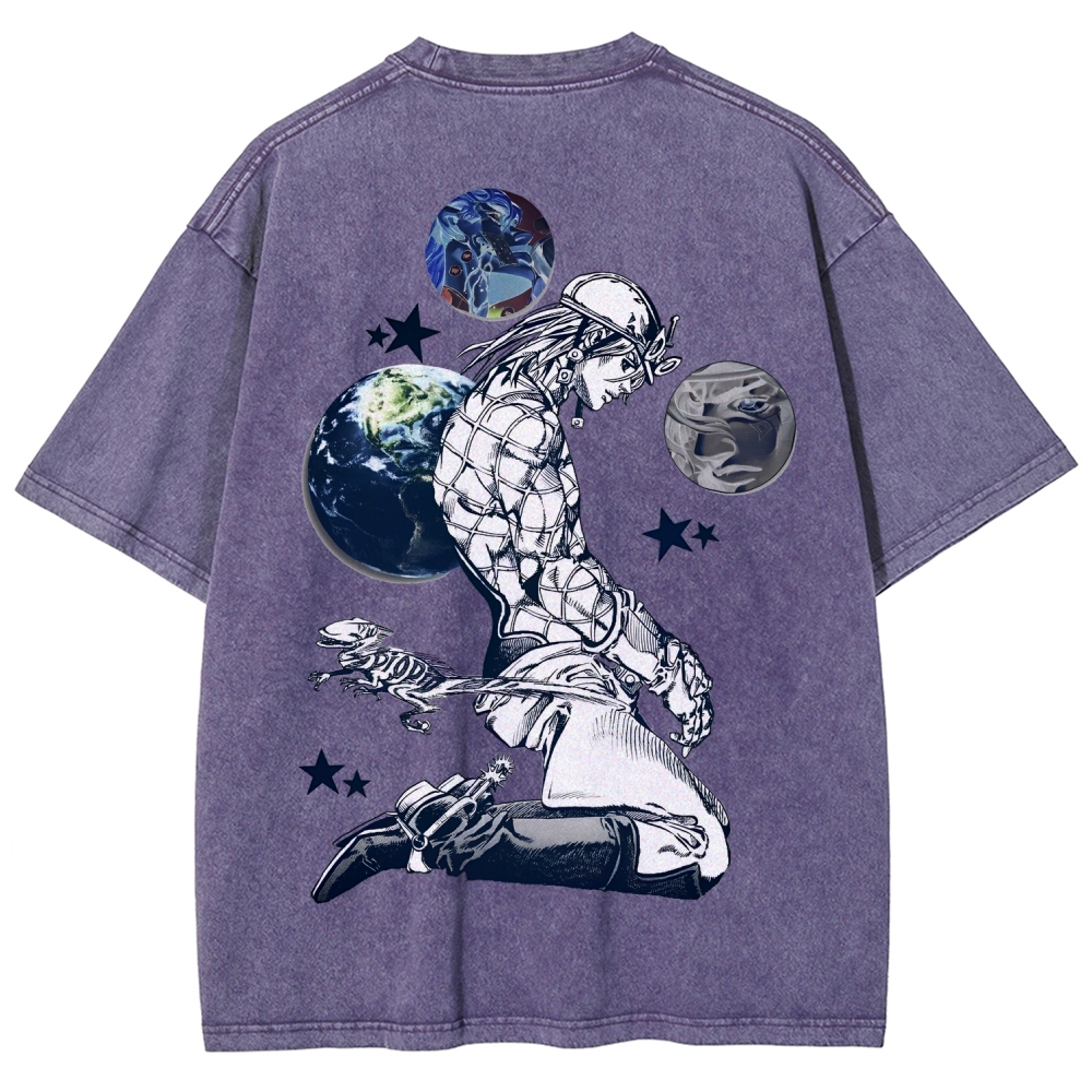 JoJo's Bizarre Adventure SBR Diego Brando Unisex Fit Washed T-Shirt 2508007062