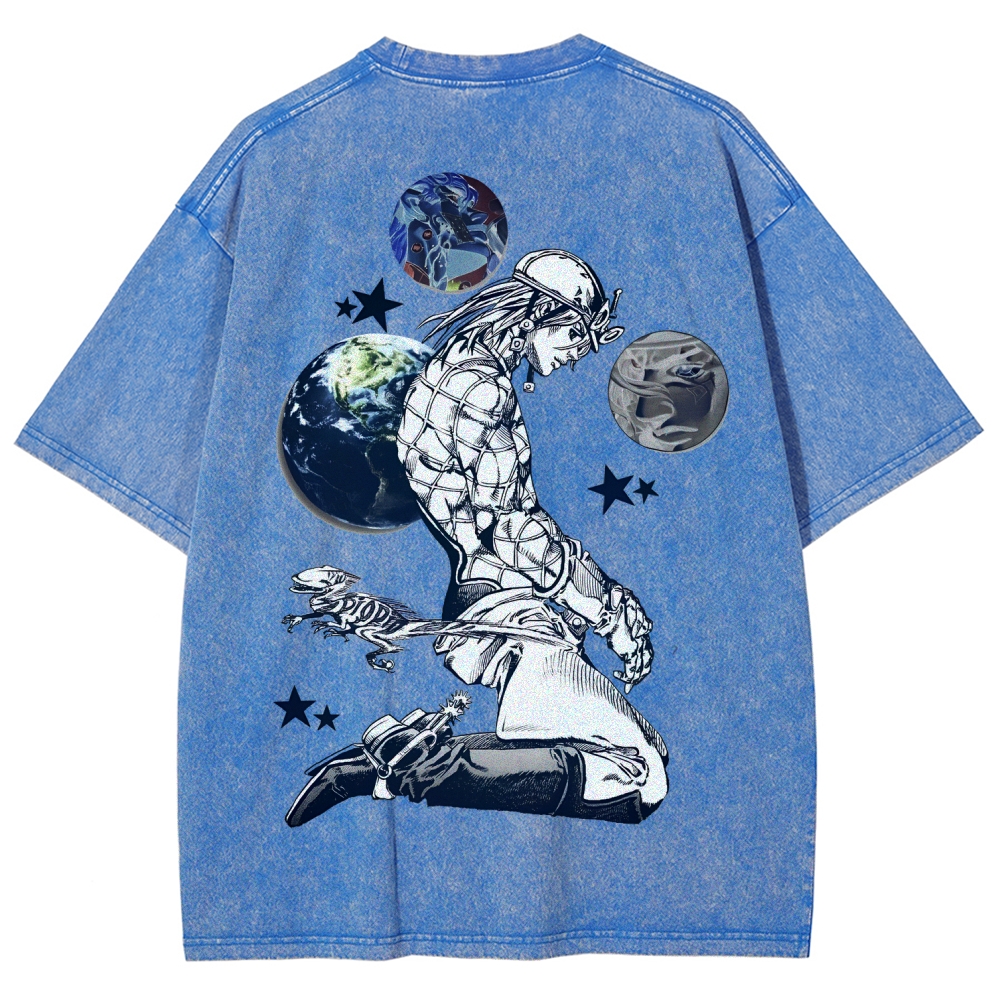 JoJo's Bizarre Adventure SBR Diego Brando Unisex Fit Washed T-Shirt 2508007062