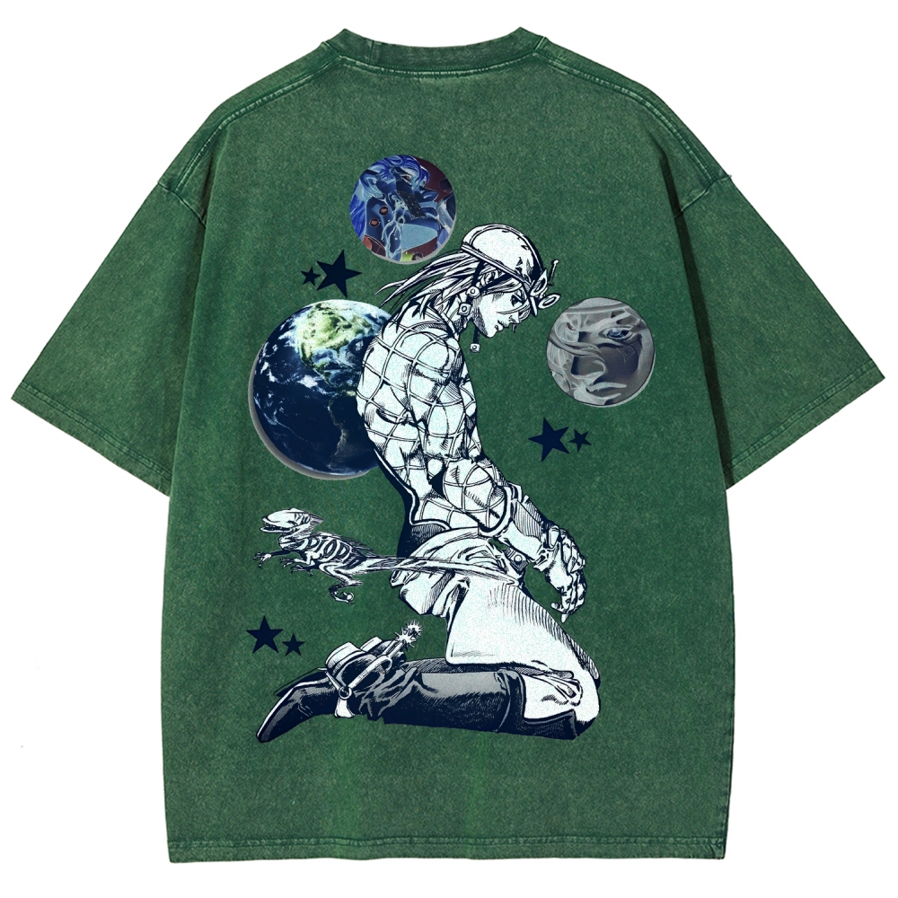 JoJo's Bizarre Adventure SBR Diego Brando Unisex Fit Washed T-Shirt 2508007062