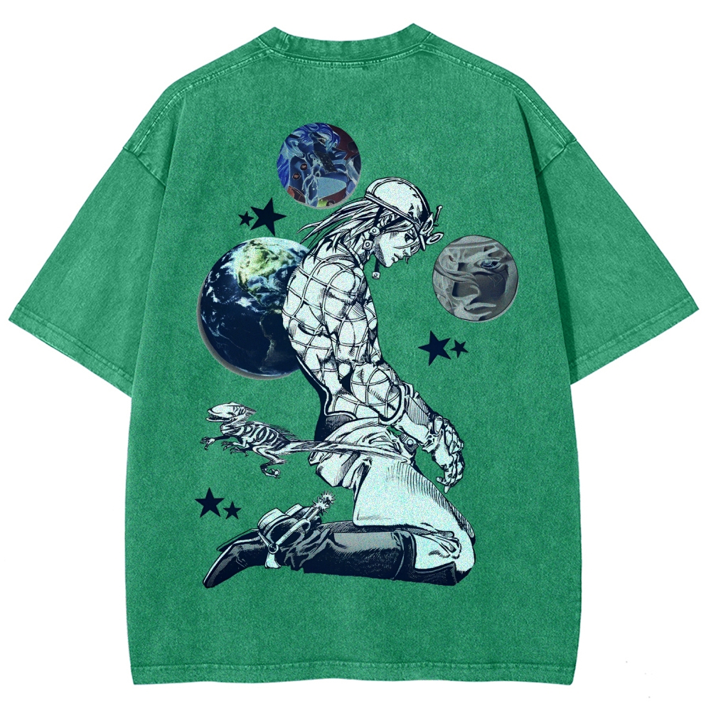JoJo's Bizarre Adventure SBR Diego Brando Unisex Fit Washed T-Shirt 2508007062