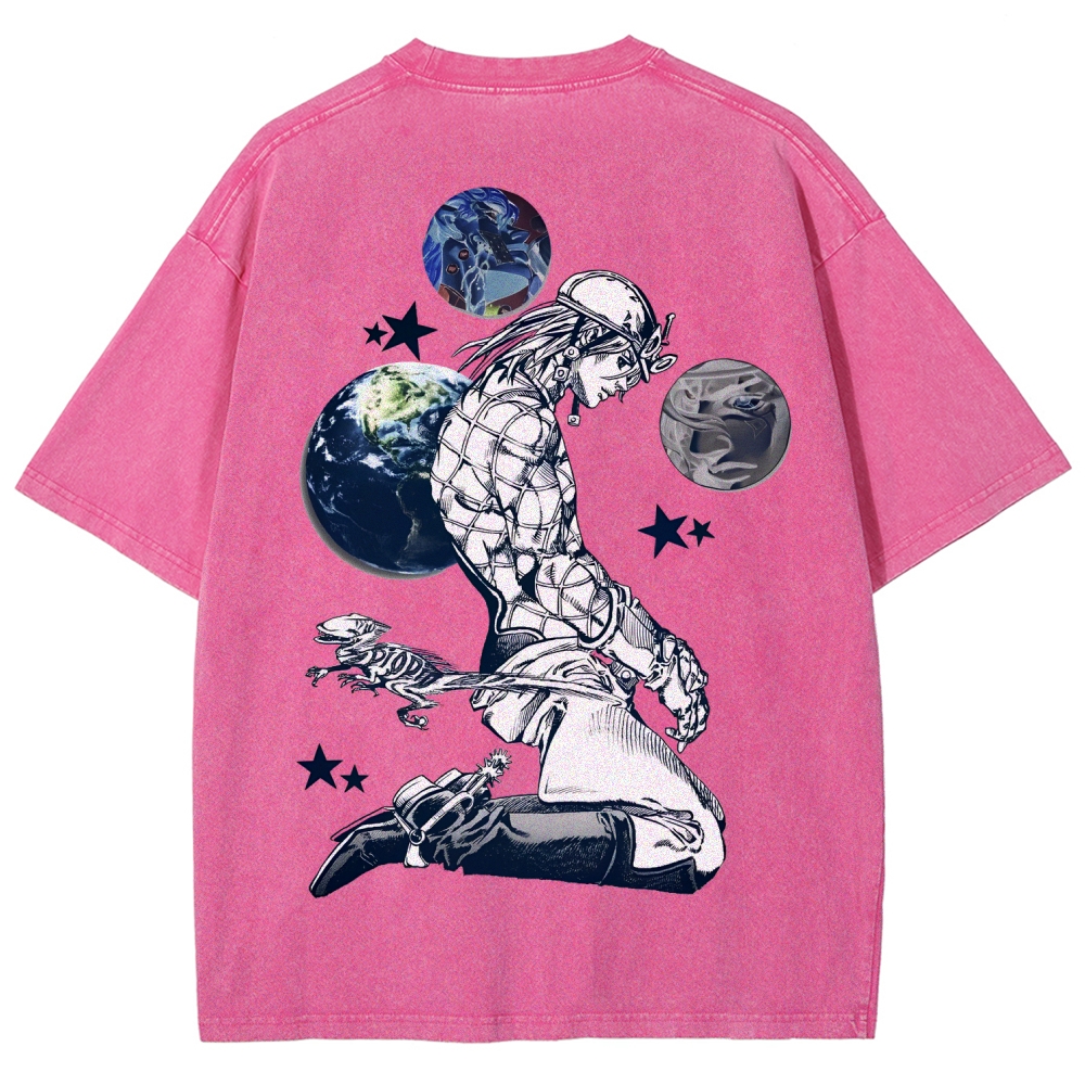 JoJo's Bizarre Adventure SBR Diego Brando Unisex Fit Washed T-Shirt 2508007062