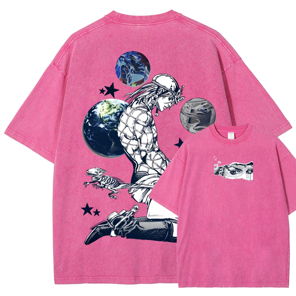 JoJo's Bizarre Adventure SBR Diego Brando Unisex Fit Washed T-Shirt 2508007062