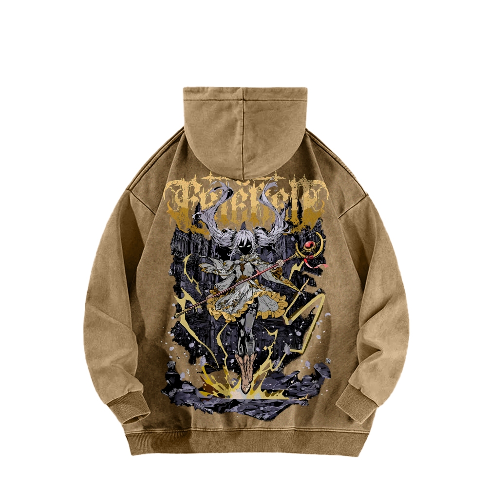 Frieren Casual Washed Hoodie 2508007195