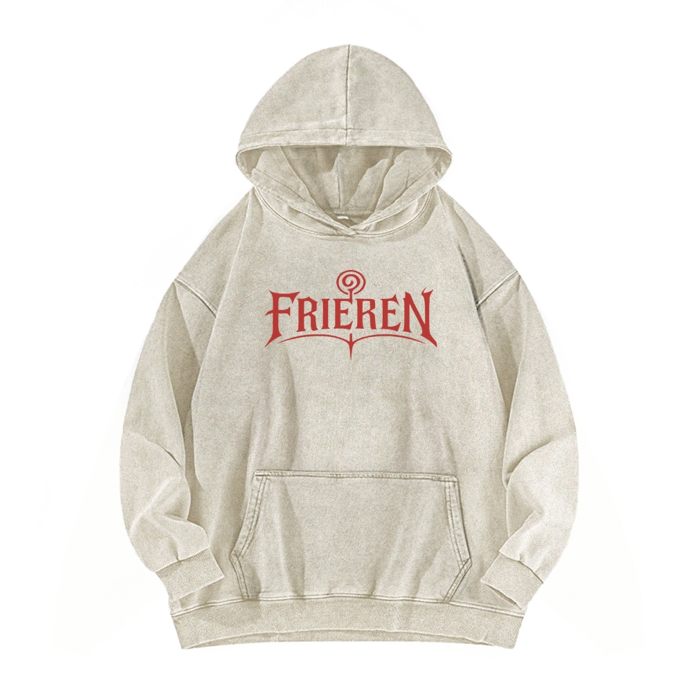 Frieren Casual Washed Hoodie 2508007199