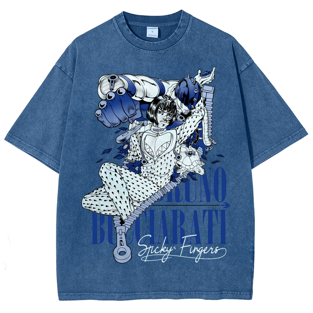 Jojo's Bizarre Adventure Unisex Fit Washed T-Shirt 2508008736